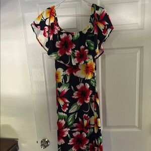 Floral Black Dress